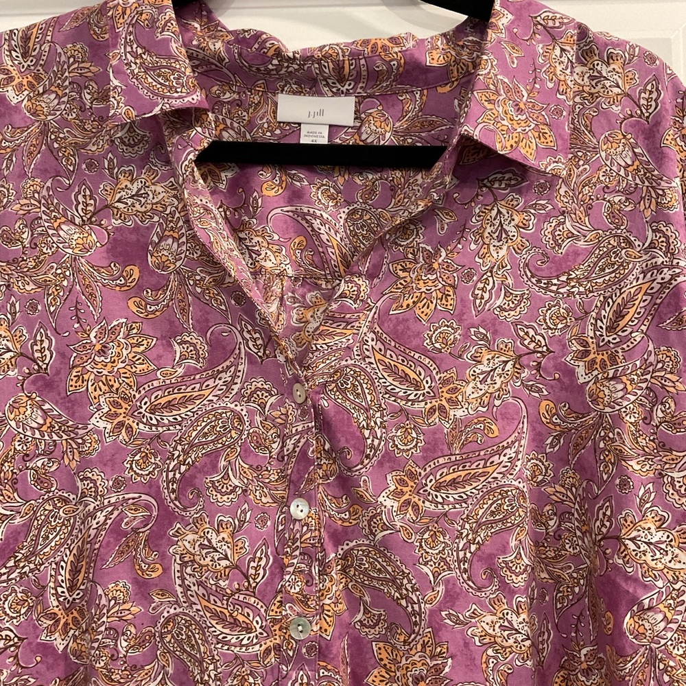 J. Jill Purple Paisley Women’s Shirt